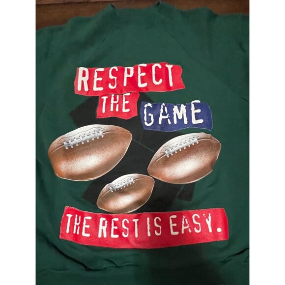 Hanes Activewear Football Respect the Game Graphic Crewneck Sweatshirt NFL XL - Picture 2 of 9
